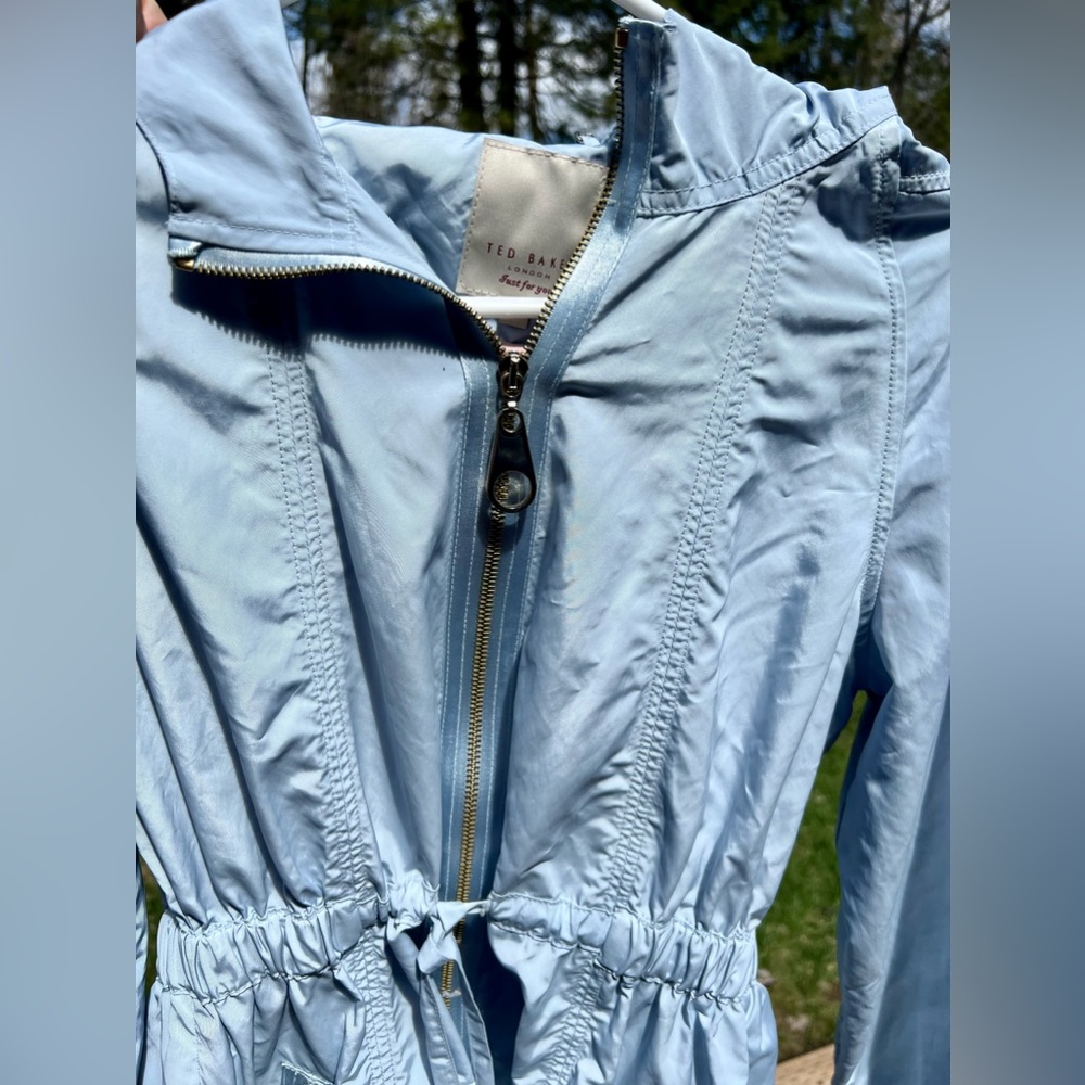 Ted Baker London Rain Jacket size 6, Tiffany Blue